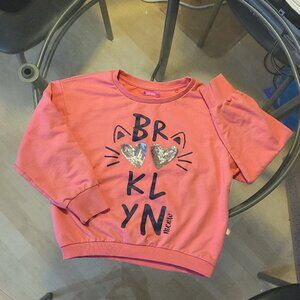 COOL CLUB girl's sweat top longsleeve creamy pink  Size 134cm